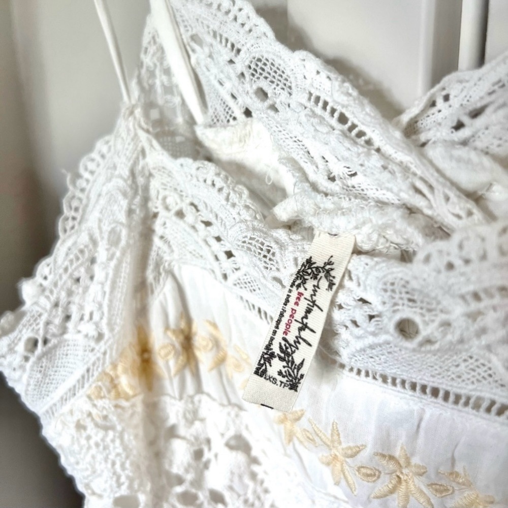 • Free People Intimately Miley Bodysuit Mini Dress in Ivory • - Picture 12 of 13